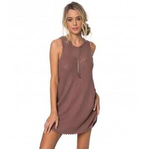 O'Neill Womens Crochet Knit Boho Indie Granola Peasant Juno Swing Dress Size XL